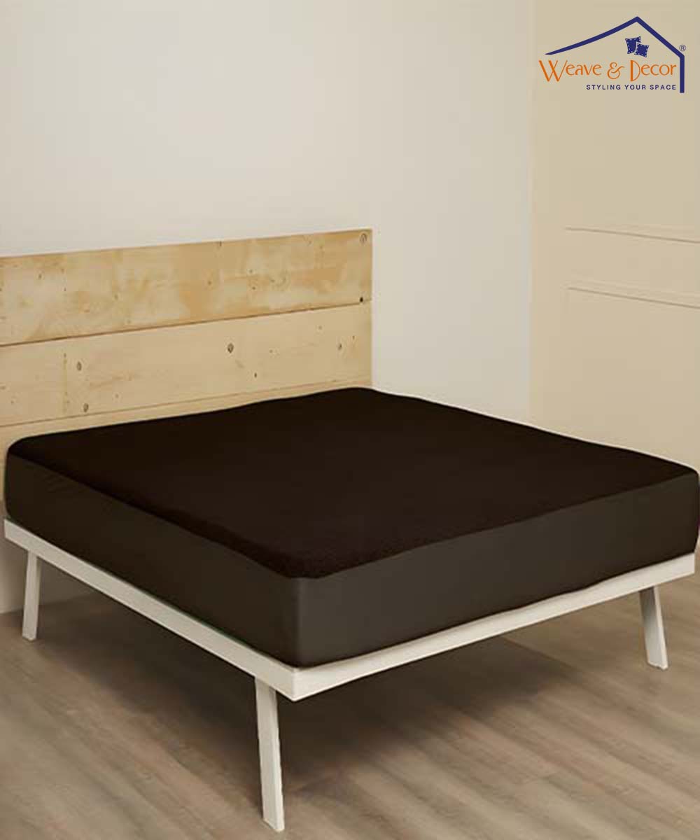 Rich Brown Terry Solid Mattress Protector