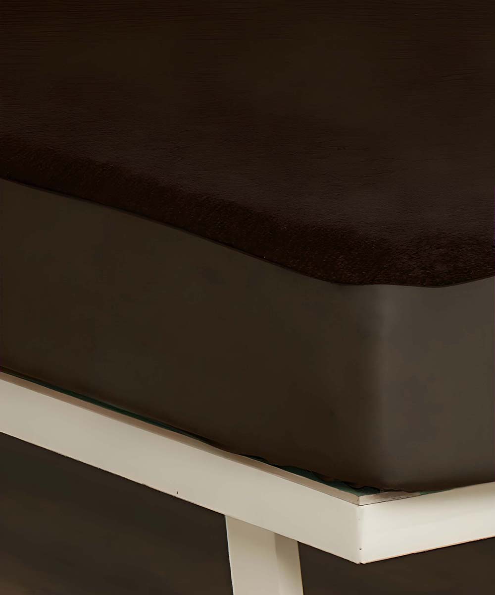 Rich Brown Terry Solid Mattress Protector