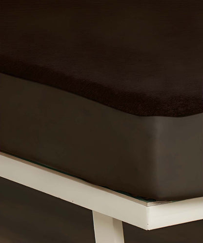 Rich Brown Terry Solid Mattress Protector