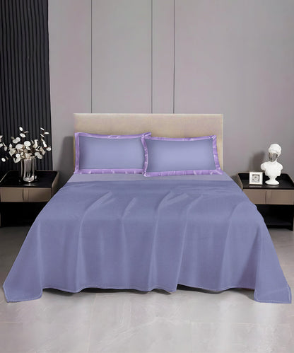 Brown  Silky Soft Satin Comforter Set with Bedsheet & Pillow Covers