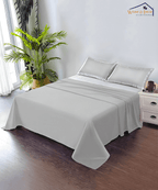Brown  Silky Soft Satin Comforter Set with Bedsheet & Pillow Covers