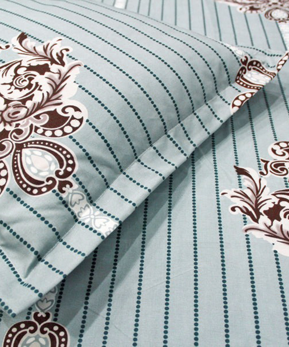 Classic Striped Majesty Single Bedsheet With 1 Pillow Cover