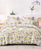 Pink Floral King Size Bedsheet With 2 Pillow Covers