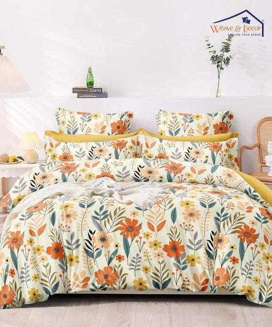 Nature's Whimsy  Single Bedsheet With 1 Pillow Cover
