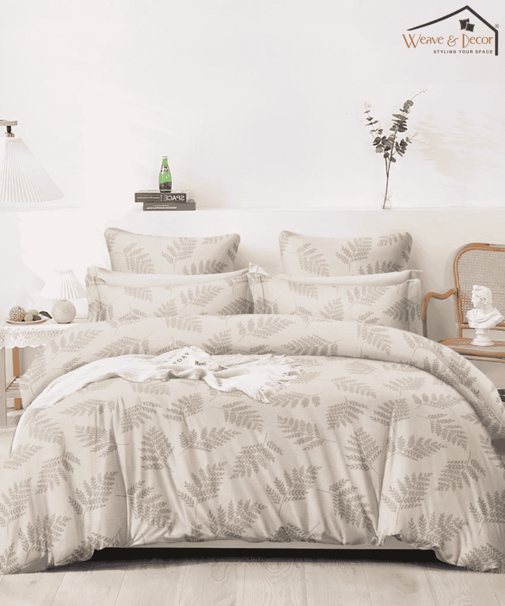 Whispering Ferns Bedsheet With Pillow Covers