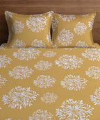 YELLOW FLORAL DOUBLE BEDSHEET  3