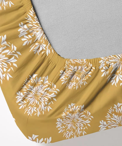 YELLOW FLORAL DOUBLE BEDSHEET 9