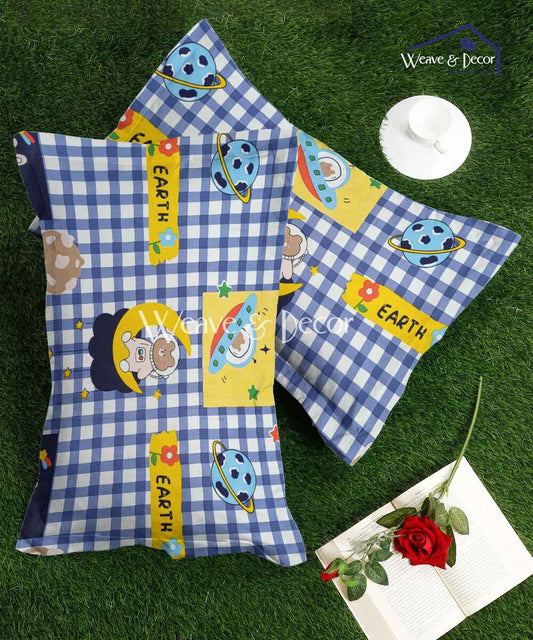 blue kids pillow cover 