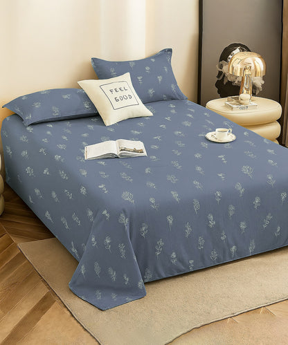 Misty Bloomscape Flat Double Bedsheet With 2 Pillow Covers