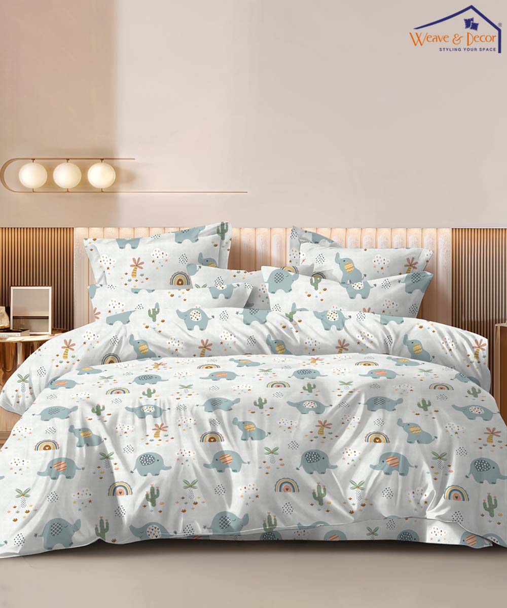 Dino Garden  Kids  Comforter Set With Bedsheet