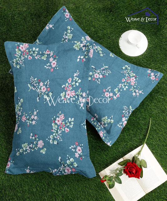 green floral pillow cover 