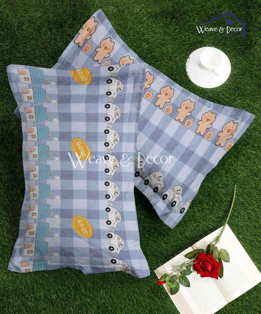 grey kids pillow cover 