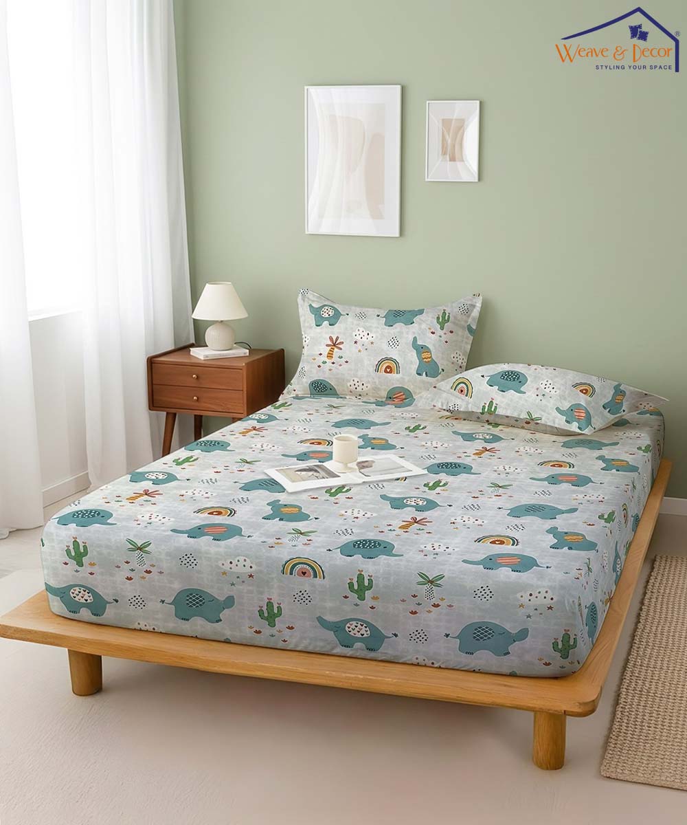 elephant theme kids bedsheet 