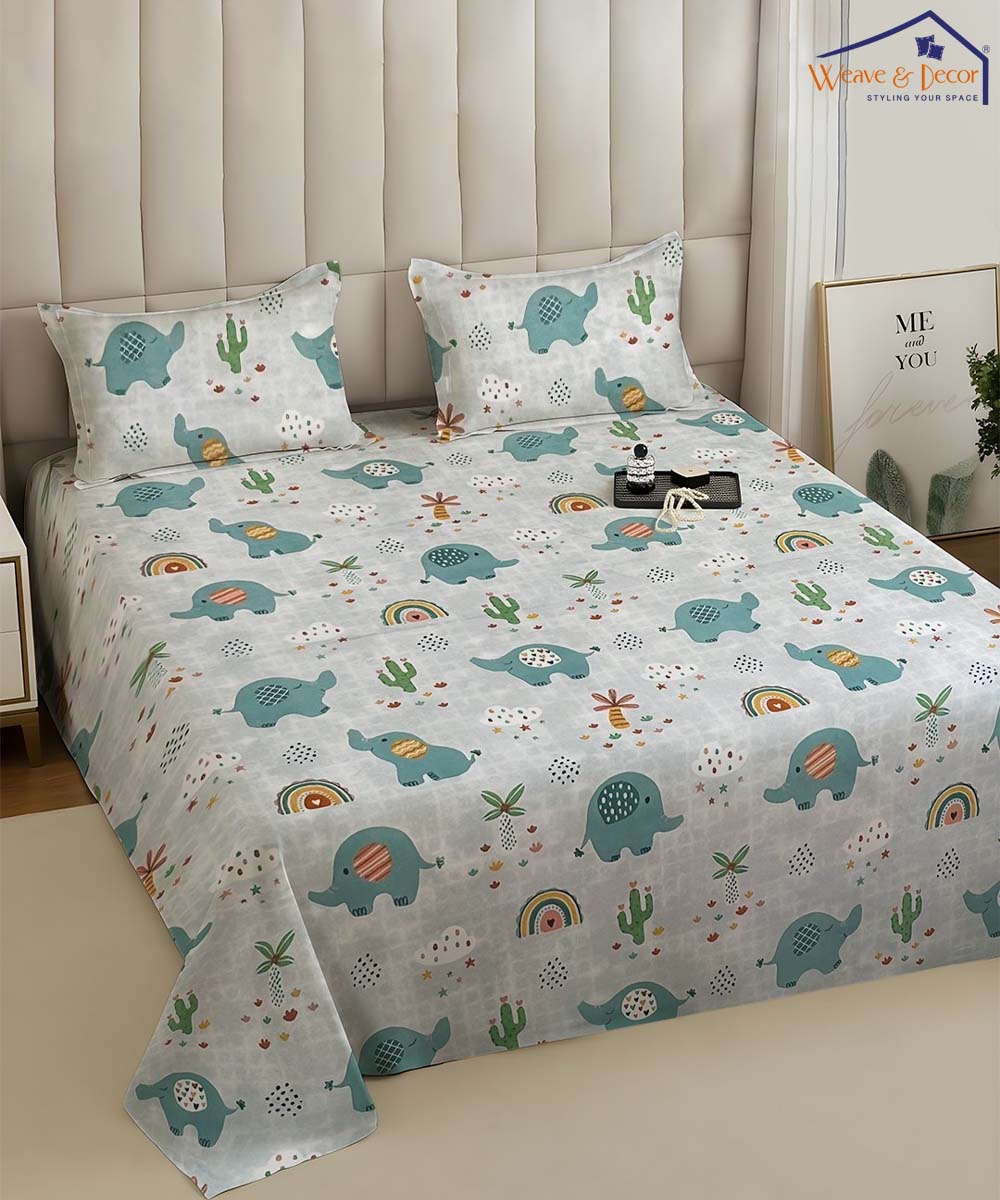 elephant theme kids bedsheet 