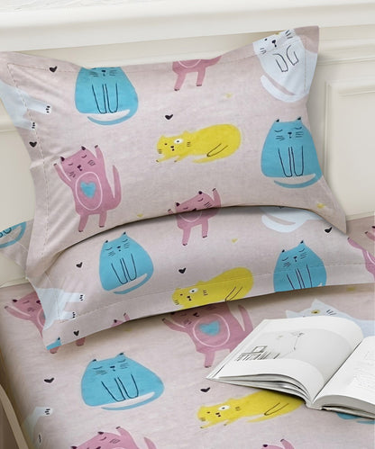 cat theme kids bedsheet 