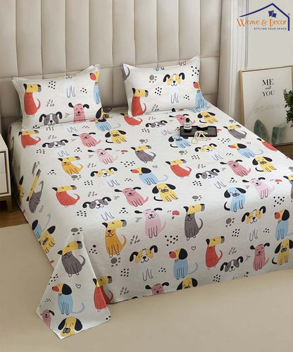 kids  dog theme bedsheet 