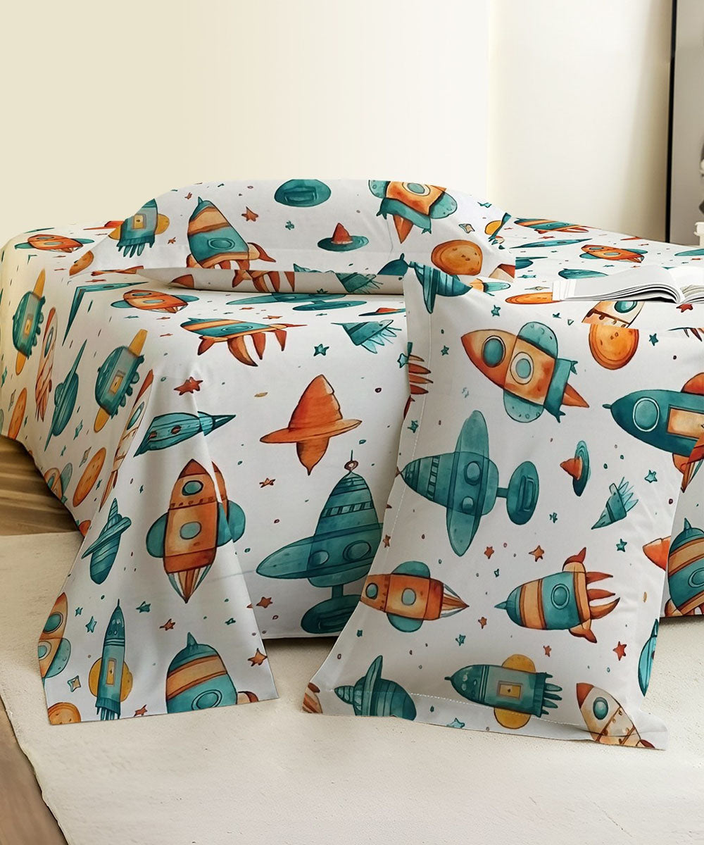 space theme kids bedsheet 