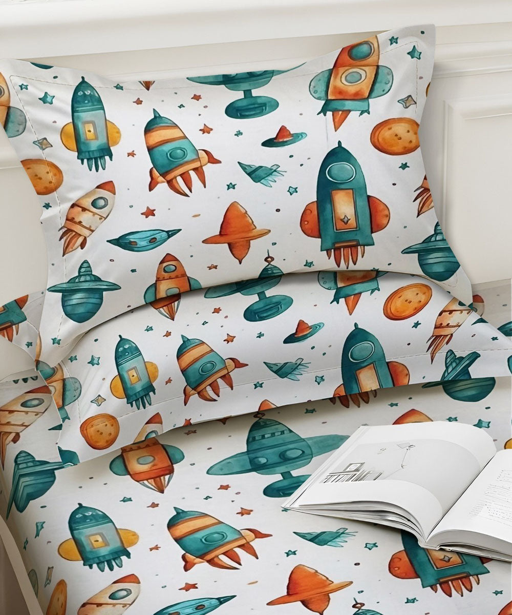 space theme kids bedsheet 