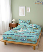 bus theme kids bedsheet 