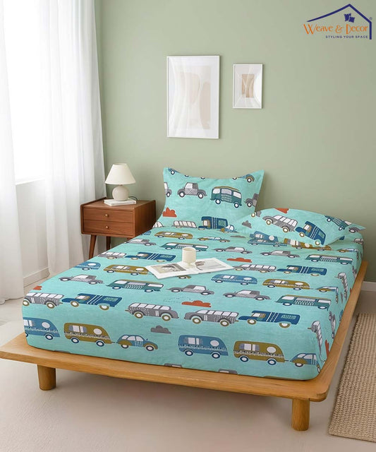 bus theme kids bedsheet 