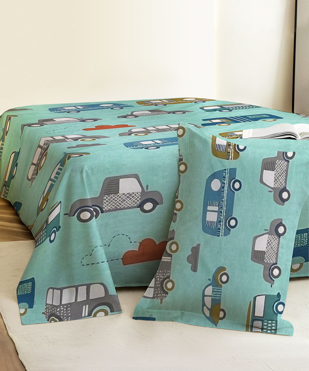 bus theme kids bedsheet 