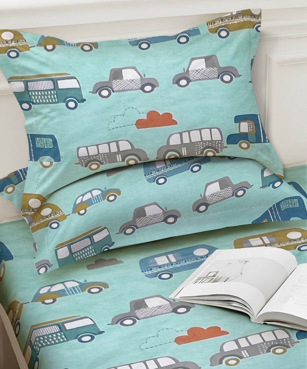 bus theme kids bedsheet 