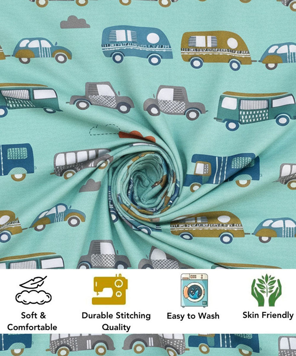 bus theme kids bedsheet 