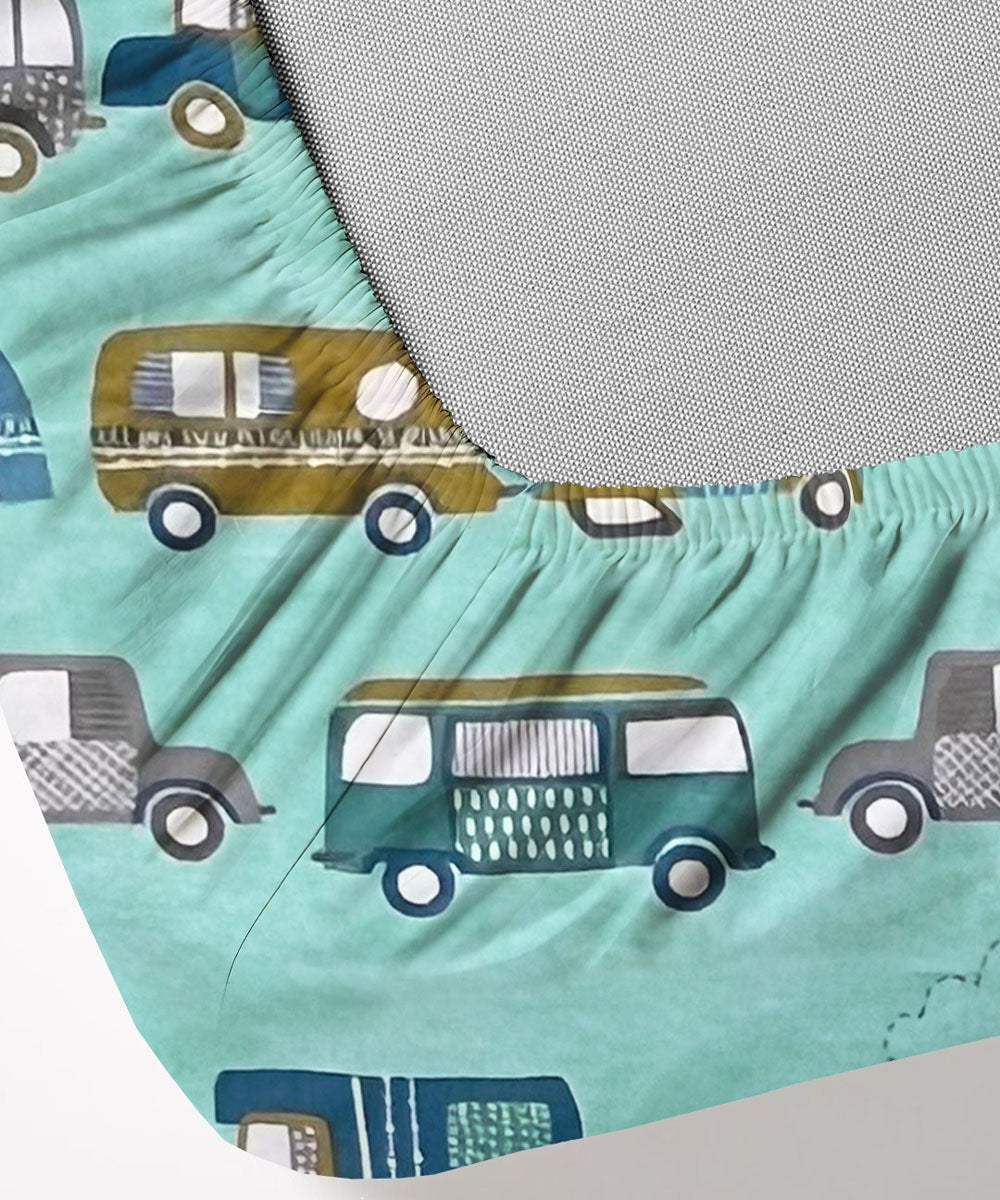 bus theme kids bedsheet 