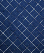 blue checks double bedsheet 