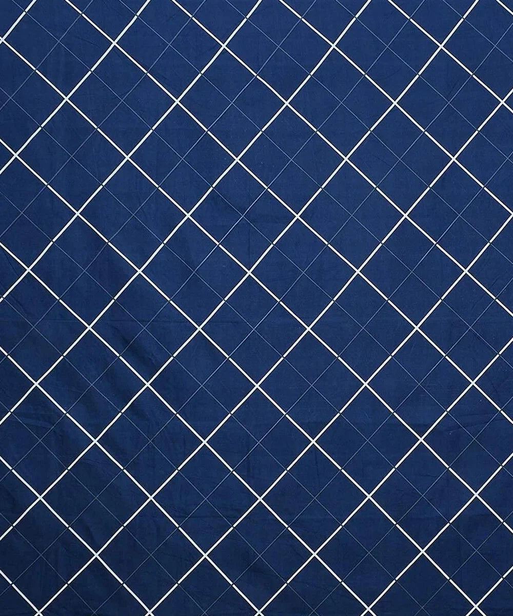 blue checks double bedsheet 