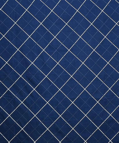 blue checks double bedsheet 