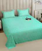 Hexa Bliss King Size Bedsheet With 2 Pillow Cover