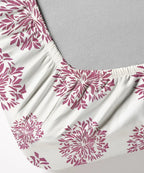 PINK & white floral bedsheet 
