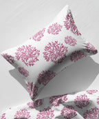 PINK & white floral bedsheet 