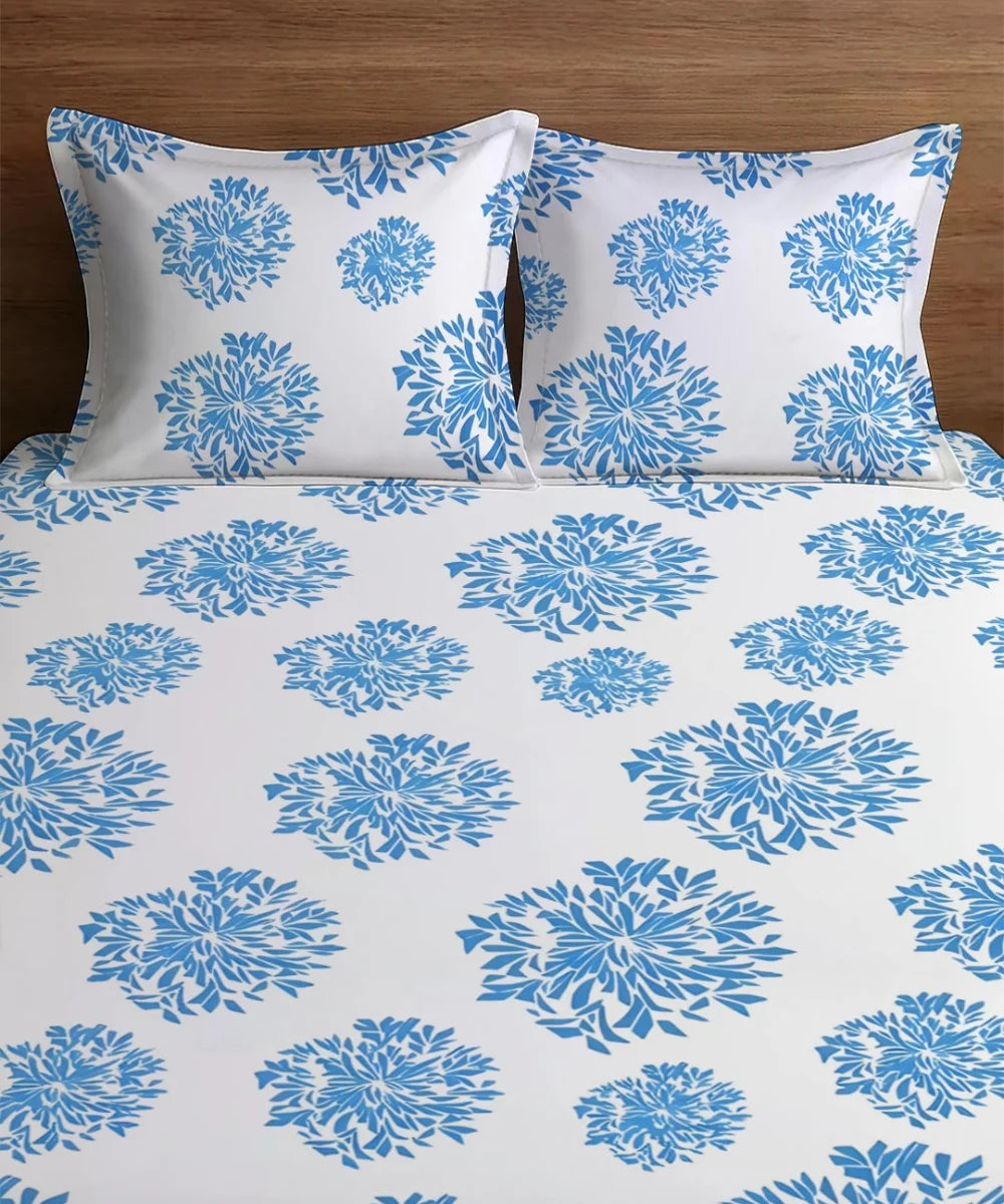 Blue Floral Bedsheet 2