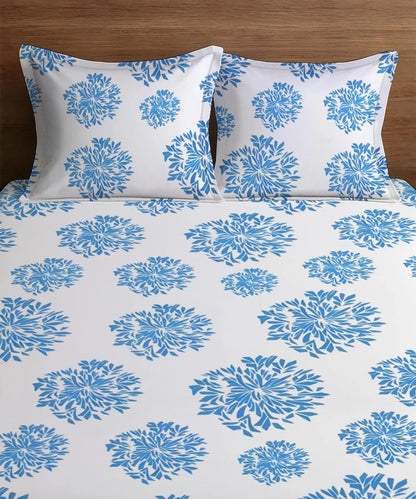 Blue Floral Bedsheet 2