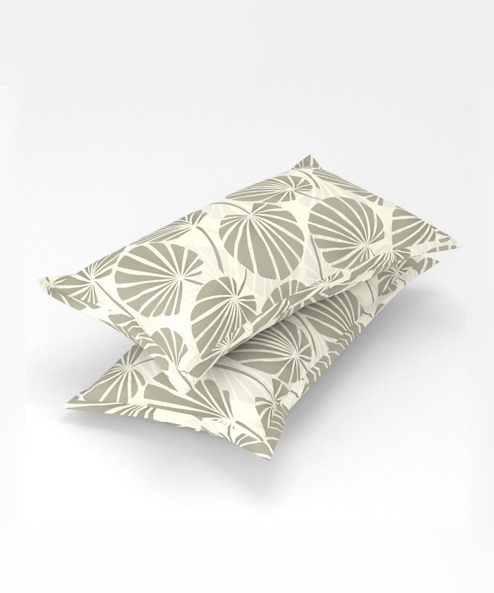 leave pattern double bedsheet 