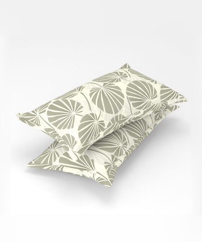 leave pattern double bedsheet 