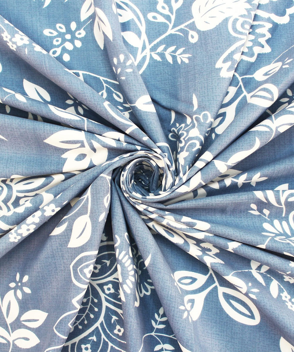 blue floral bedsheet 