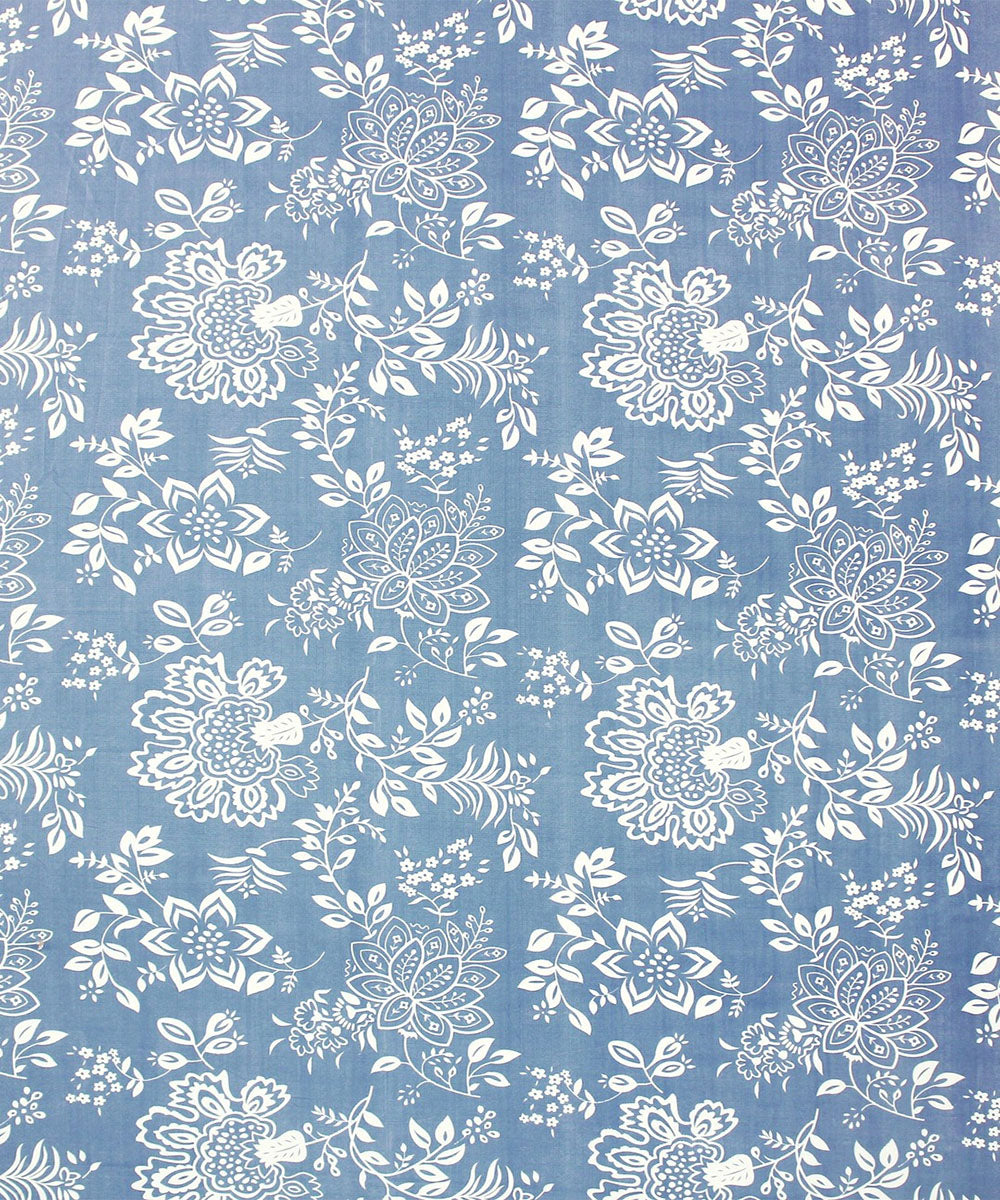 blue floral bedsheet 