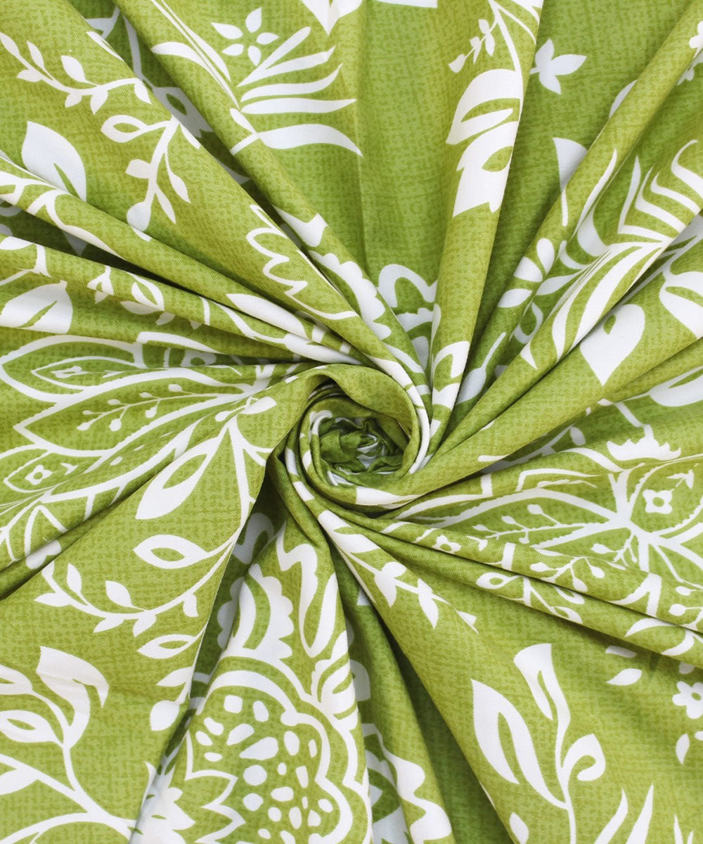 green floral bedsheet 
