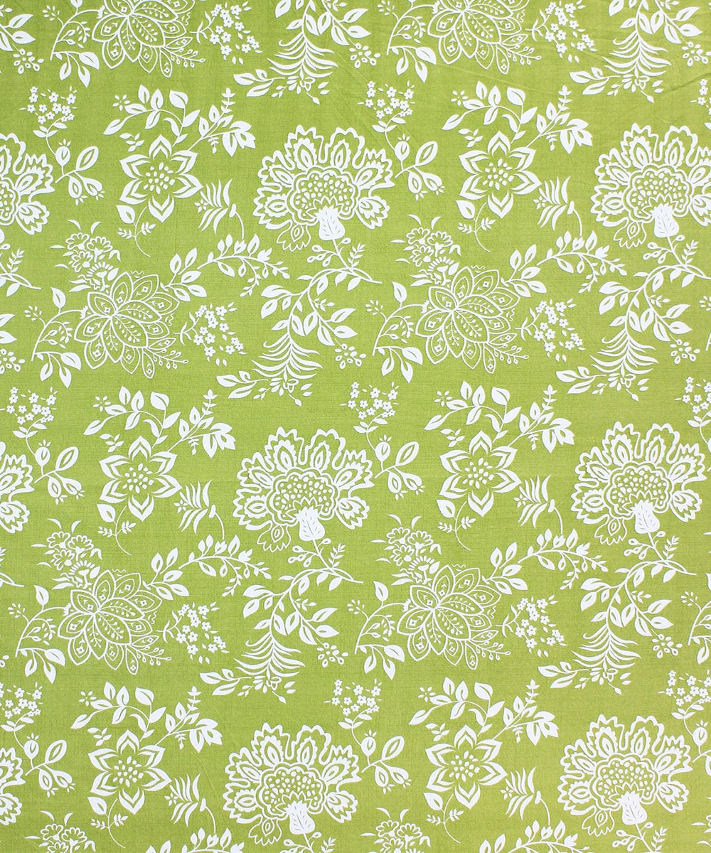 green floral bedsheet 