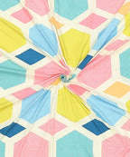 Hexa Geometric Flat Double Bedsheet With 2 Pillow Covers