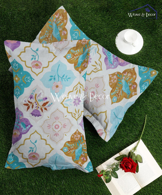Pretty Floral Pillow Cover Set of 2