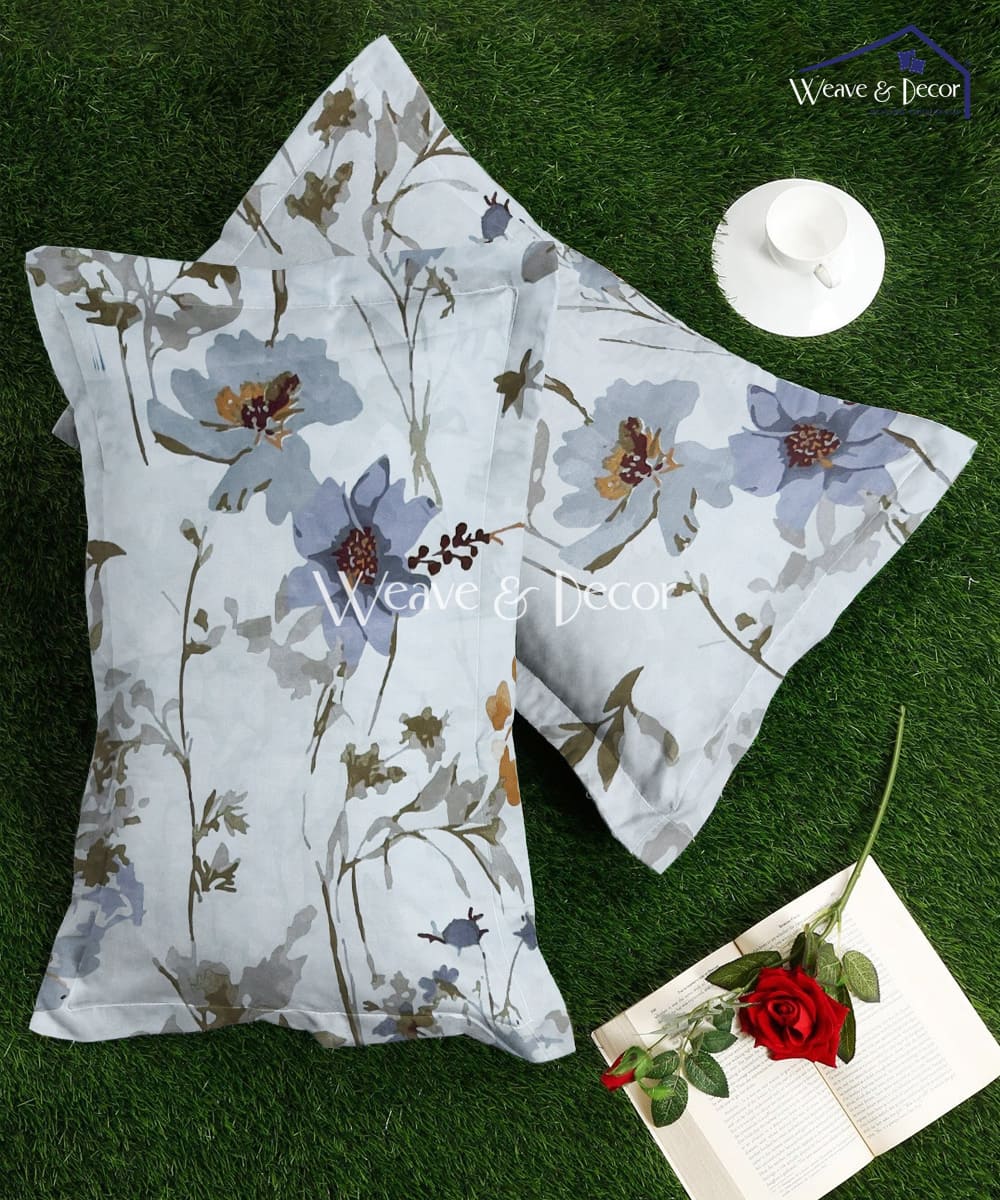 Ivory Floral Scatter Pillow Cover Set of 2