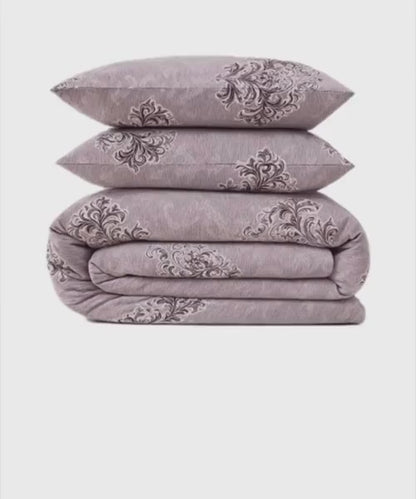 Baroque Blossom Flat Bedsheet With Pillow Covers