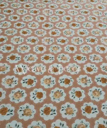 Peach Puff Bedsheet With Pillow Covers