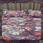 Lavender Bloom Flat Double Bedsheet With 2 Pillow Covers