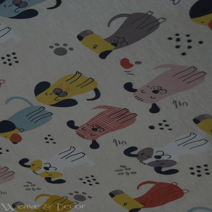 Puppy Pop Kids Flat Double Bedsheet With 2 Pillow Covers