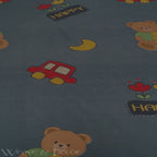Happy Teddy Kids Flat Double Bedsheet With 2 Pillow Covers